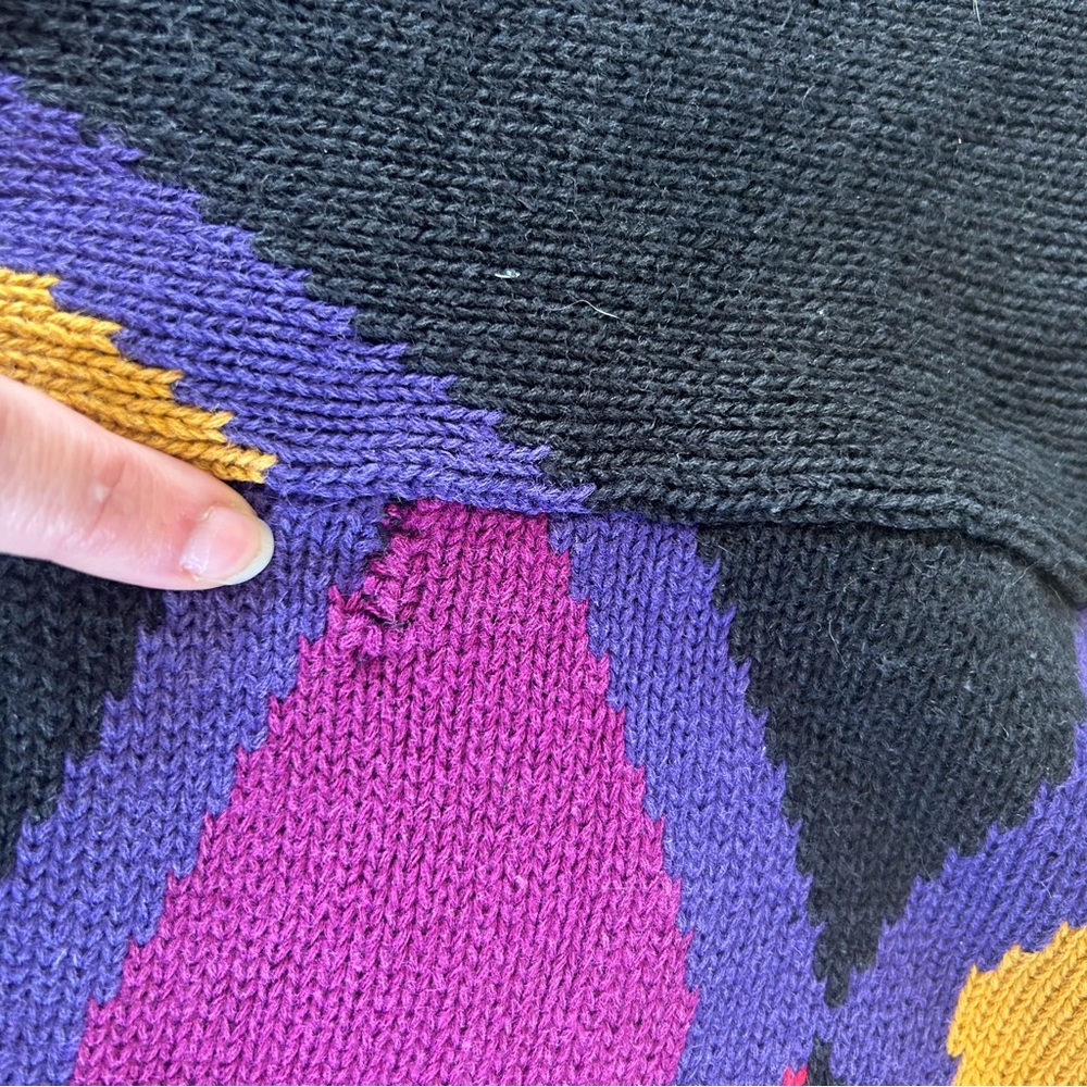 [Rafaella] VTG 80s Geometric Knit Sweater - Picture 4 of 6